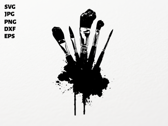 Artist Paint Brushes Splash SVG: Integrating Grunge Aesthetics into Creative Workflows