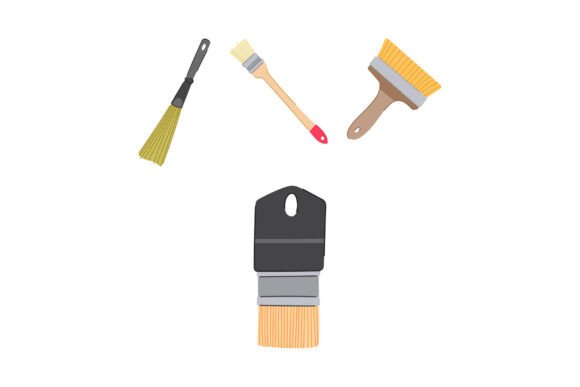 Assortment of Painting Brushes for Artis: Practical Tools for Every Creative Project
