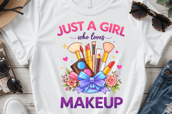 Elevating Beauty Apparel with the Just a Girl Who Loves Makeup PNG