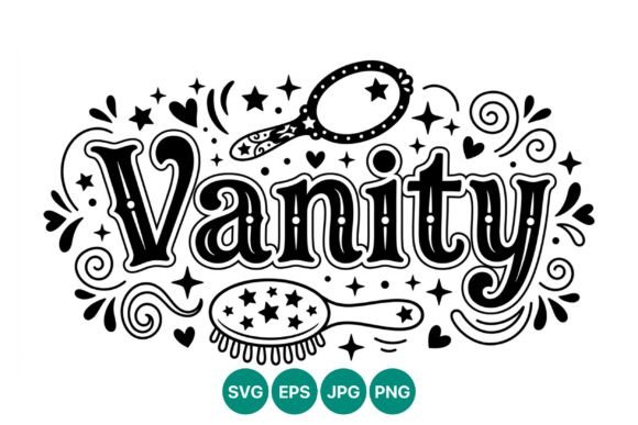 Elevating Visual Identity with Vanity Hand Lettering Brushes Stars Vector Art