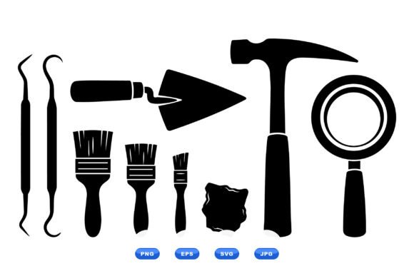 Evaluating Hand Tool Silhouette Clipart for Technical and Creative Projects