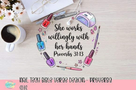 Nail Tech Bible Verse Design: Integrating Proverbs 31:13 into Beauty Branding