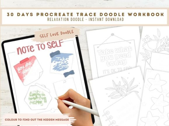 Procreate: Discover the Hidden Message Through Mindful Digital Tracing