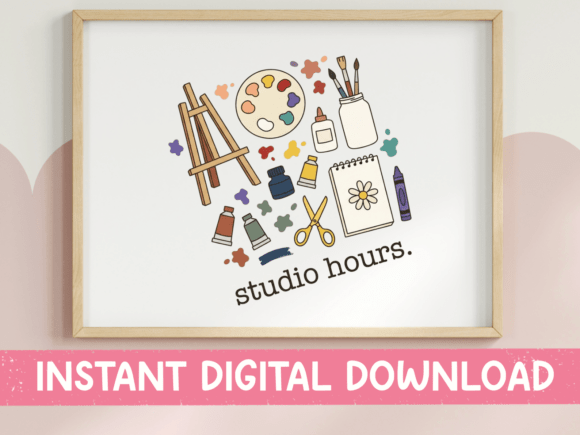 Studio Hours Art Supplies SVG & PNG: Celebrating Creative Spaces Through Digital Design